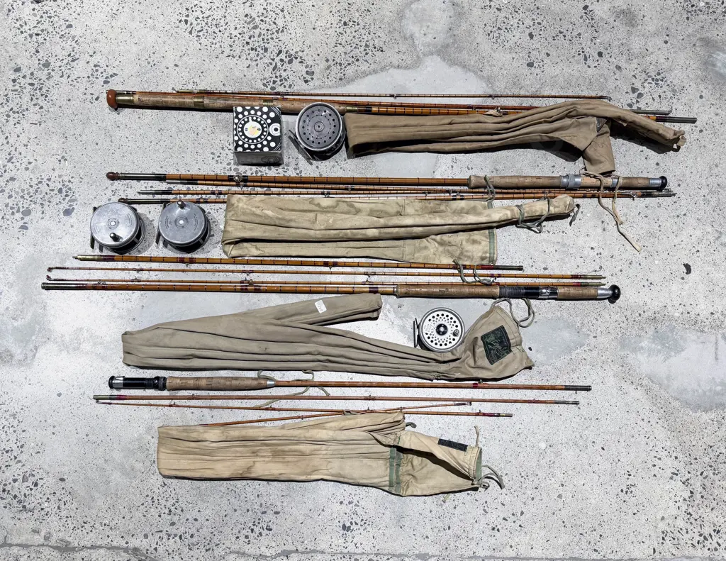 Two Hardy "Perfect" Alloy Salmon Fishing Reels Together with Assorted Fishing Rods and other Reels Image 1++