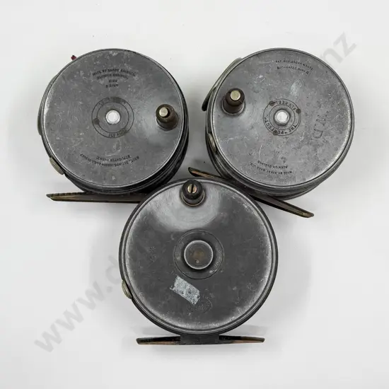 Two Hardy "Perfect" Alloy Salmon Fishing Reels Together with Assorted Fishing Rods and other Reels