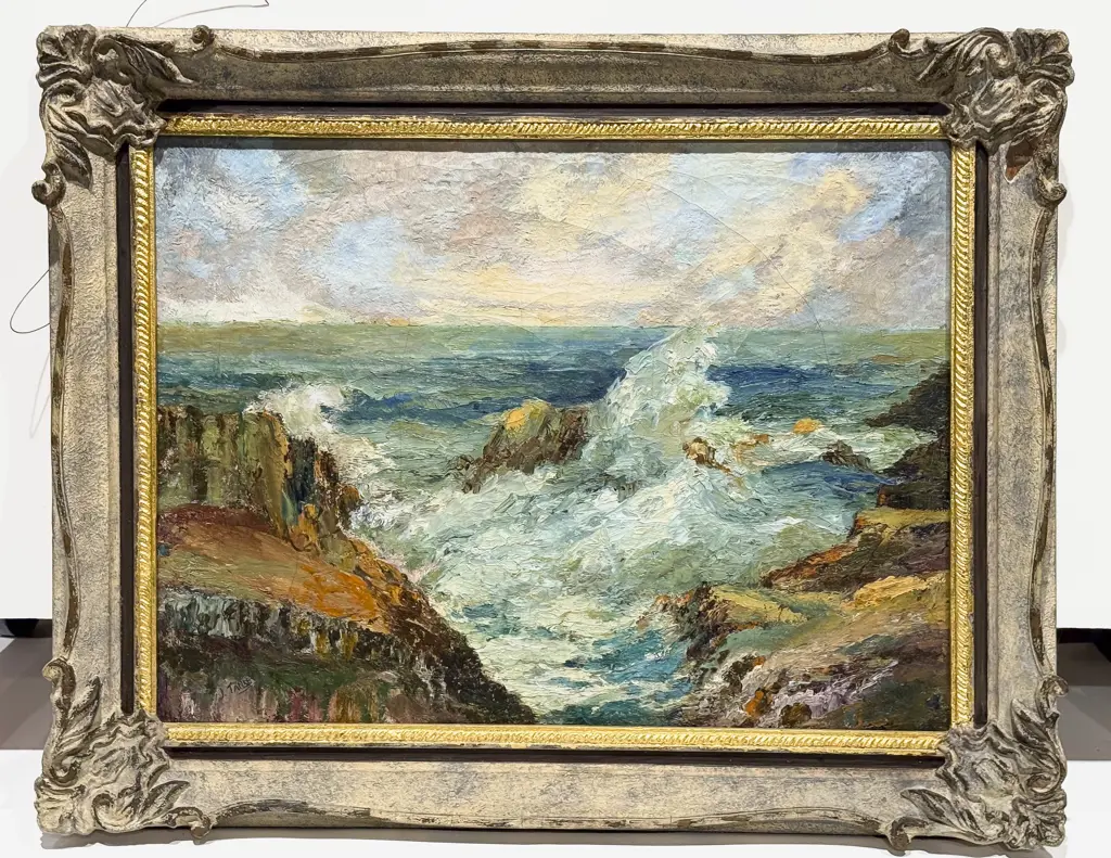 J Tansey - Coastal Landscape - Oil on Board Image 1++