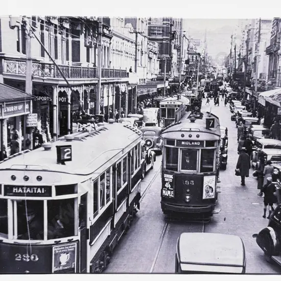 Willis Street 23rd December 1938 - Photographic Print on Canvas