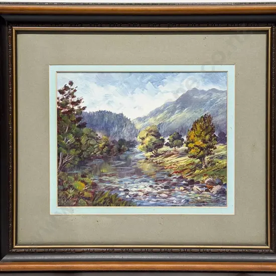 Shirley Thomas - "Morning Karangahake Gorge" - Oil