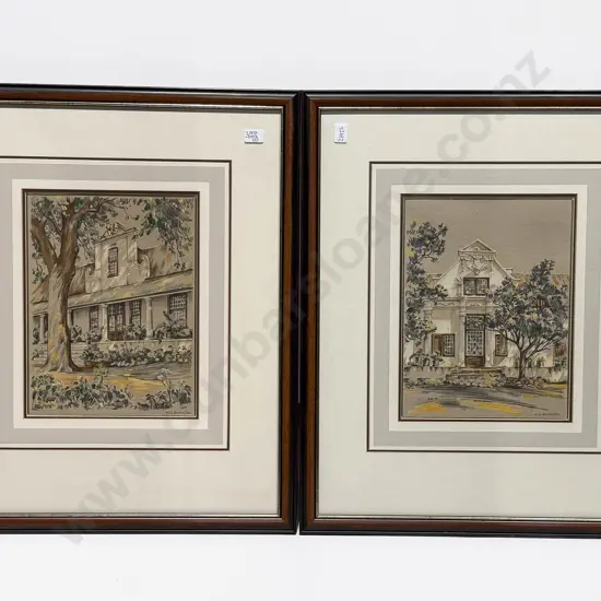 W G Bevington - Pair of Architectural Study Prints