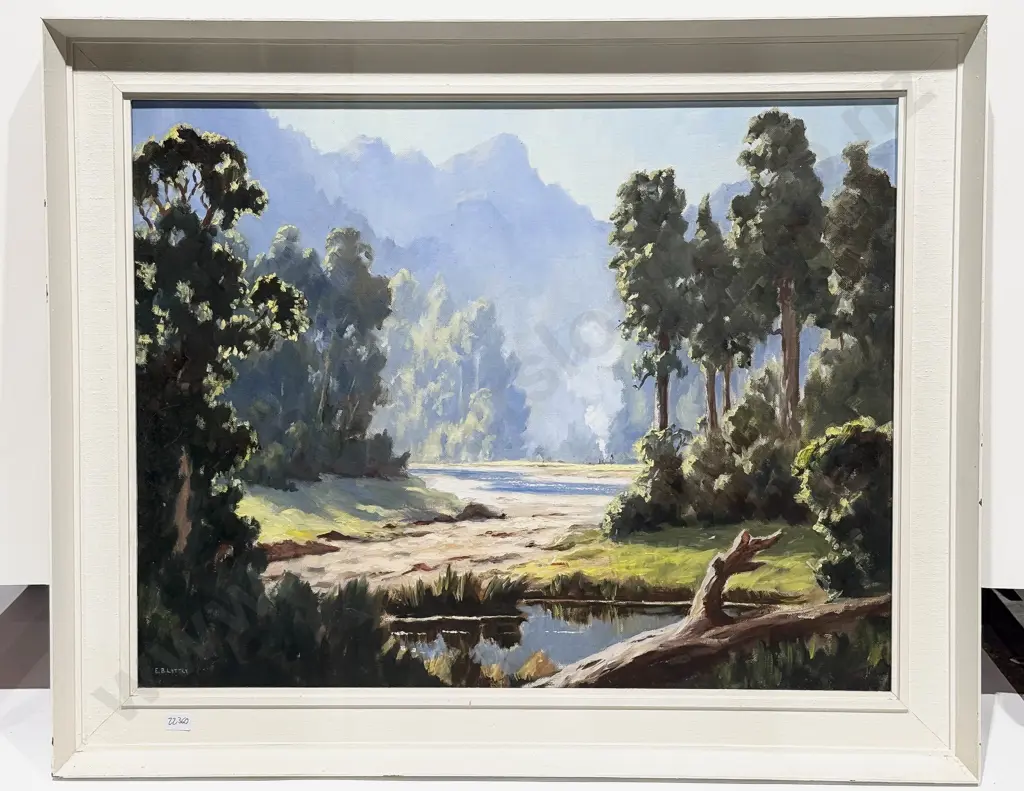E B Lattey - "Pungapunga Valley Kings Country" - Oil on Canvas Image 1++