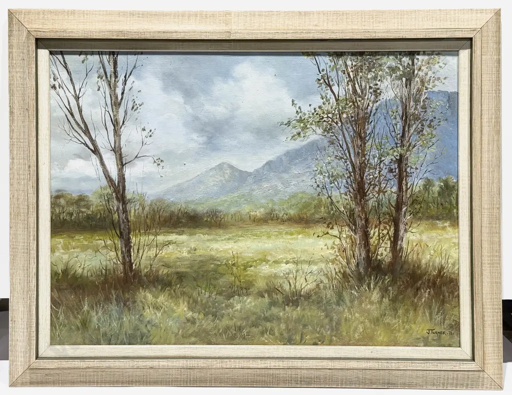 J Turner - Cloudy Landscape - Oil on Canvas Image 1++