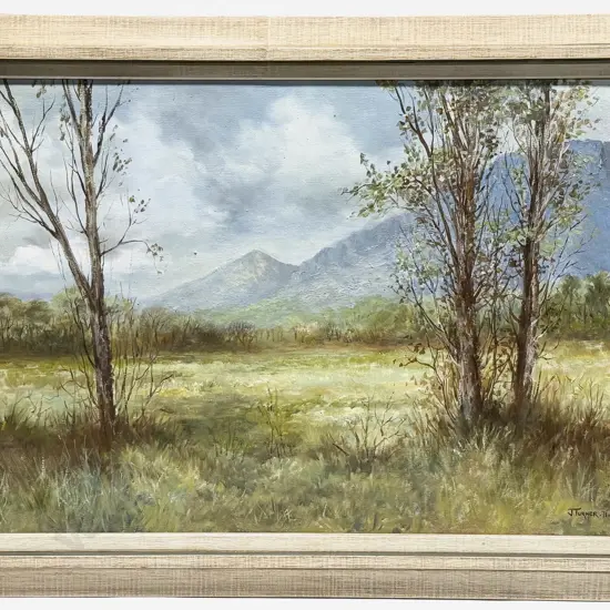 J Turner - Cloudy Landscape - Oil on Canvas