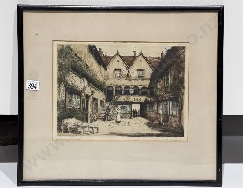 J Meyes - New Inn - Colored Etching Image 1++