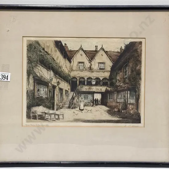 J Meyes - New Inn - Colored Etching