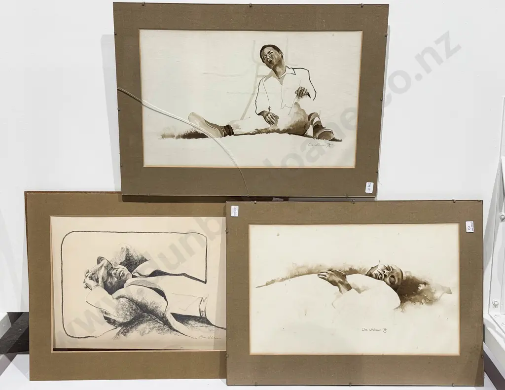 Else Uhlmann - Three Original Portrait Studies Image 1++