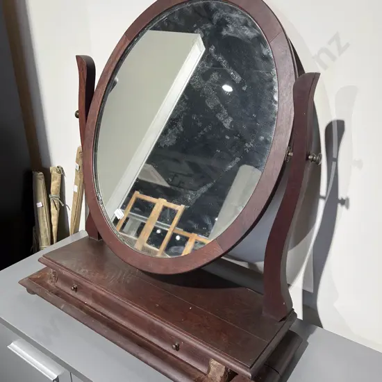 Mahogany Toilet Swing Mirror (A/F)