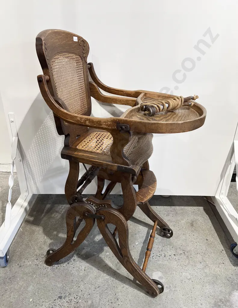 Oak High Chair/Rocking Chair Image 1++