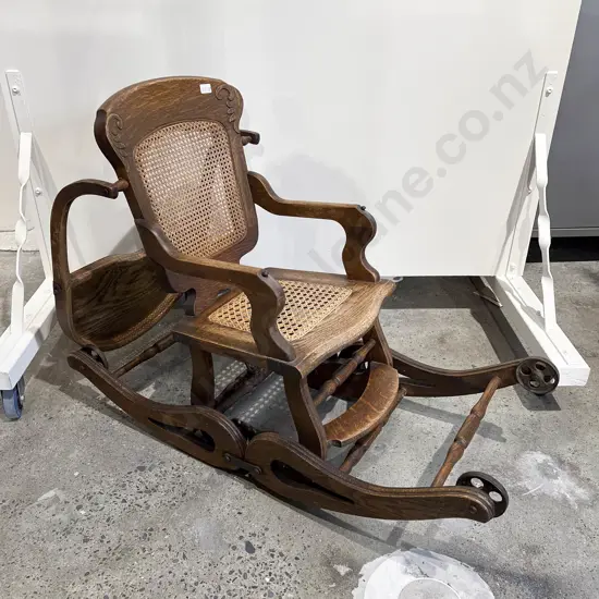 Oak High Chair/Rocking Chair