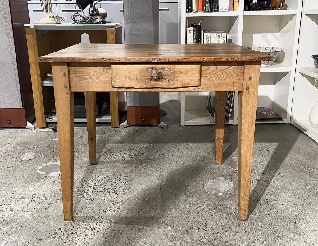 Country Kitchen Pine Single Drawer Side Table Image 1++