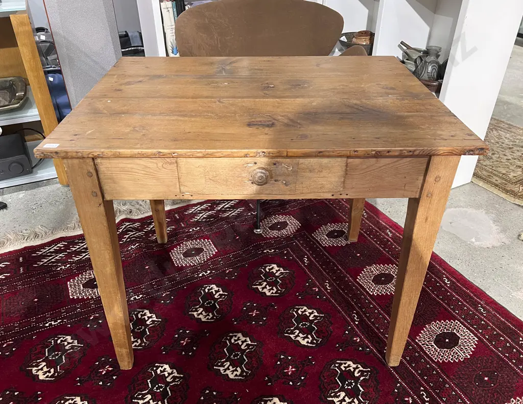 Country Kitchen Pine Single Drawer Side Table Image 1++