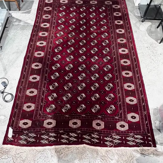 Large Persian Floor Rug on Red Ground