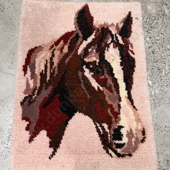 Vintage Woolen Pictorial Rug