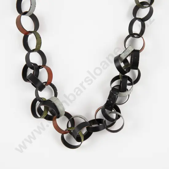 NZ Jeweller Becky Bliss Painted Oxidised Copper Necklace