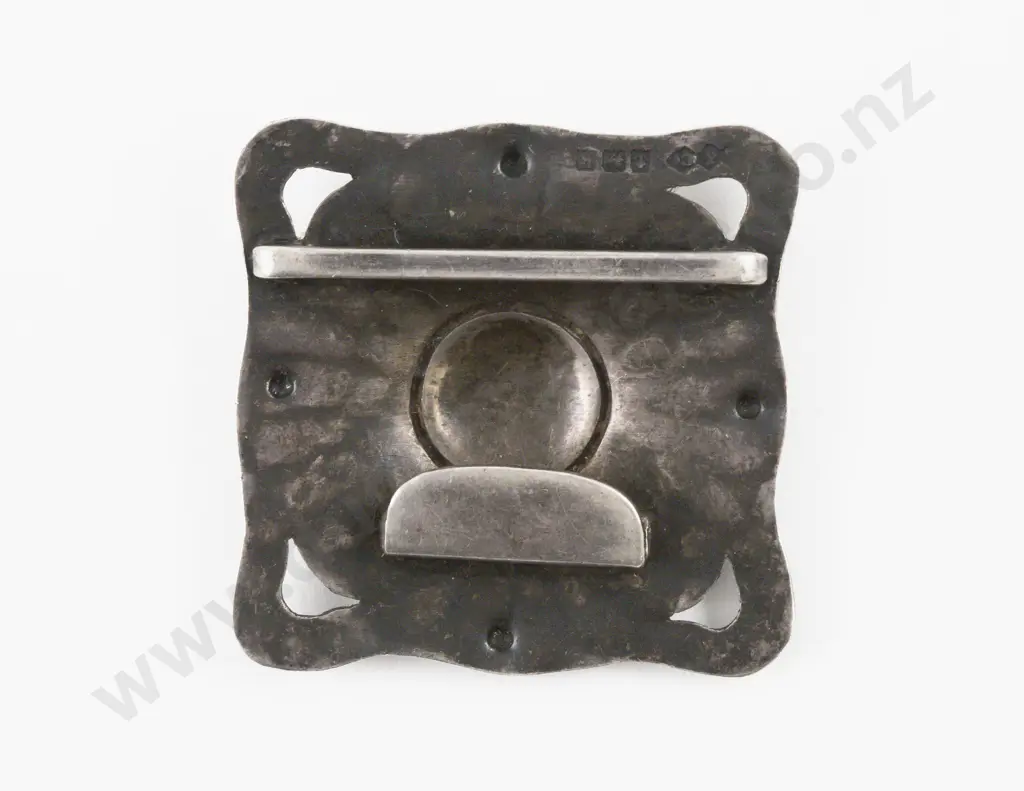 Liberty & Co Art Nouveau S/S and Enamel Belt Buckle Image 1++