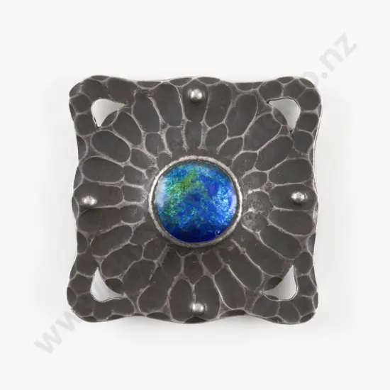Liberty & Co Art Nouveau S/S and Enamel Belt Buckle