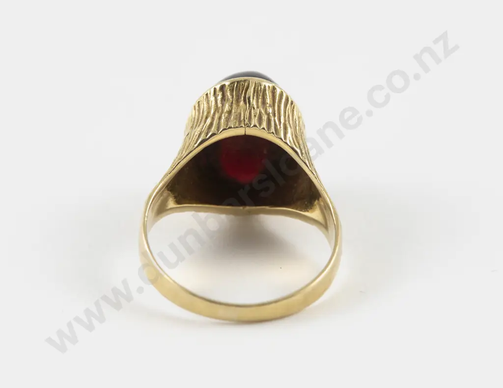 14ct Single Garnet Dress Ring Image 1++
