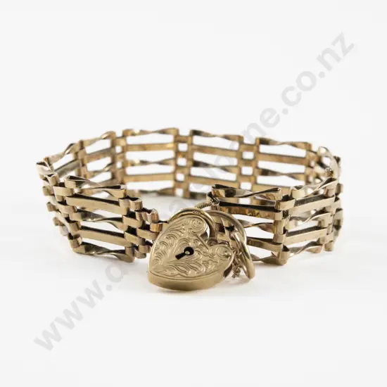 9ct Fancy Rail Link Bracelet