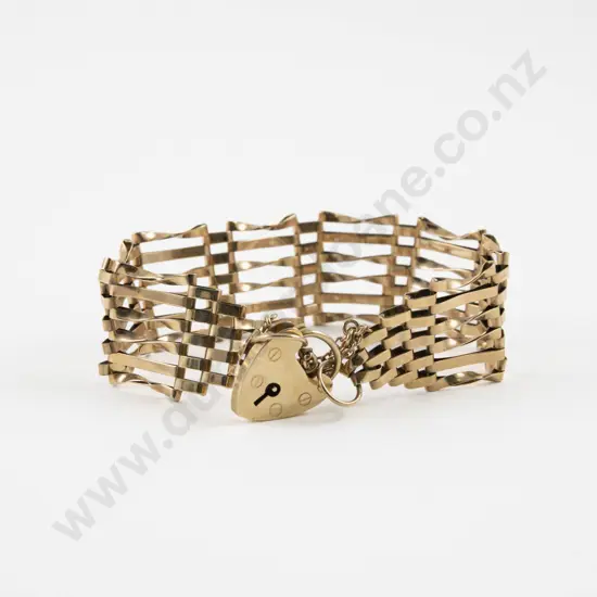 9ct Fancy Rail Link Bracelet