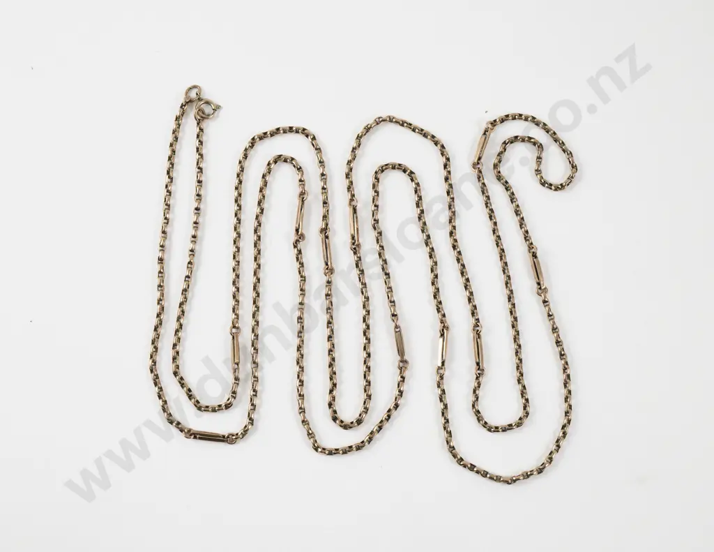 Vintage 9ct Fancy Link Neck Chain Image 1++