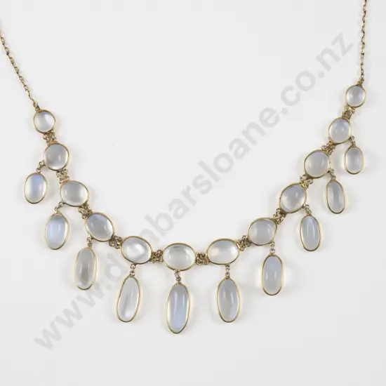 Vintage 9ct Moonstone Necklace