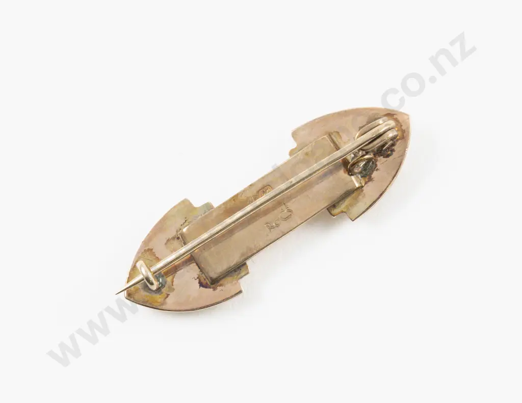Victorian 9ct Rose Gold Four Stone Diamond Bar Brooch Image 1++