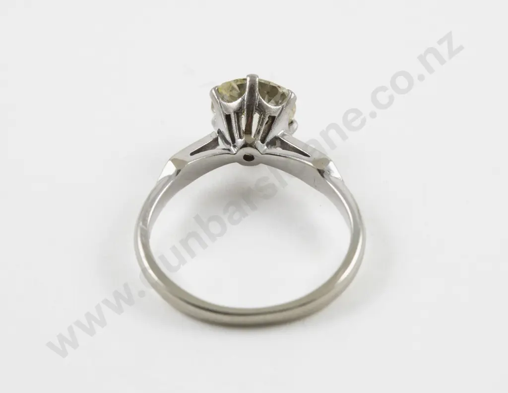 18ct White Gold Solitaire Diamond Ring Image 1++