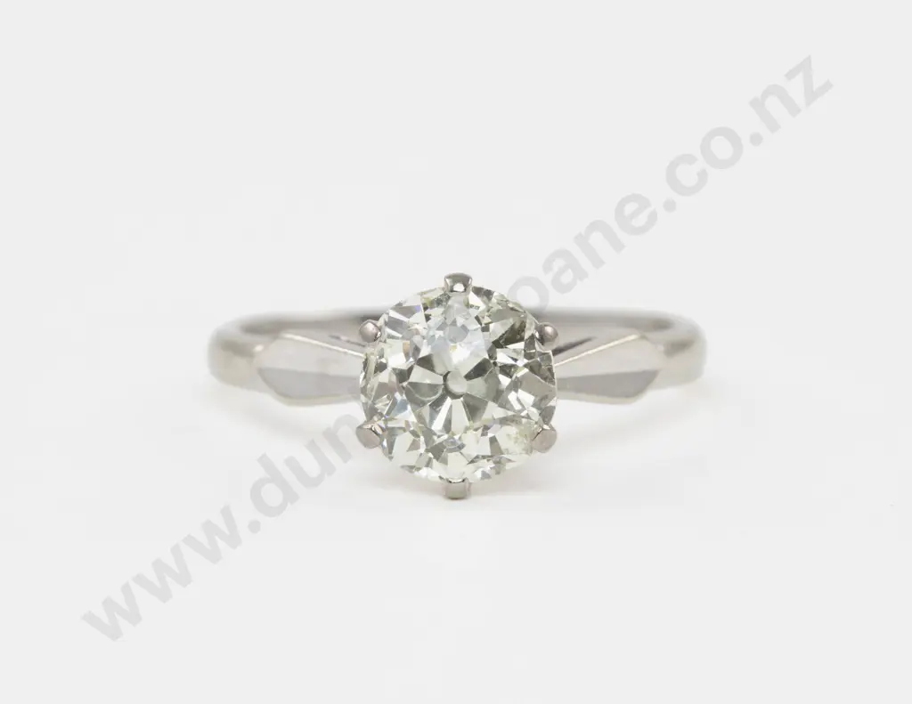 18ct White Gold Solitaire Diamond Ring Image 1++