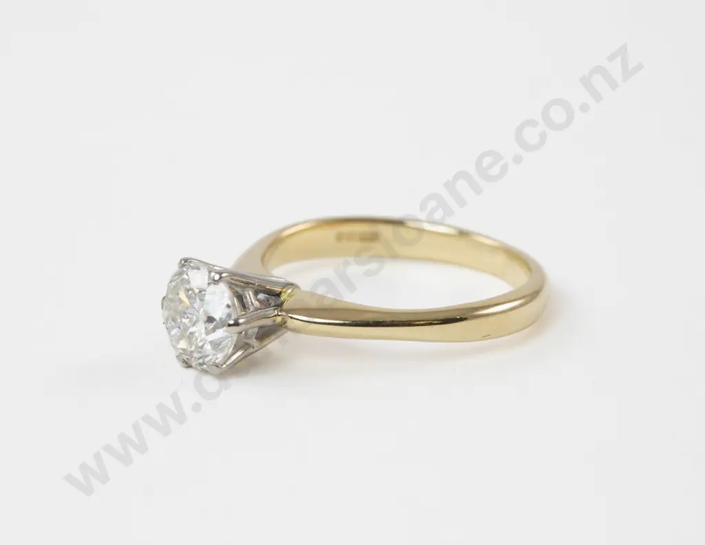 18ct Solitaire Diamond Ring Image 1++