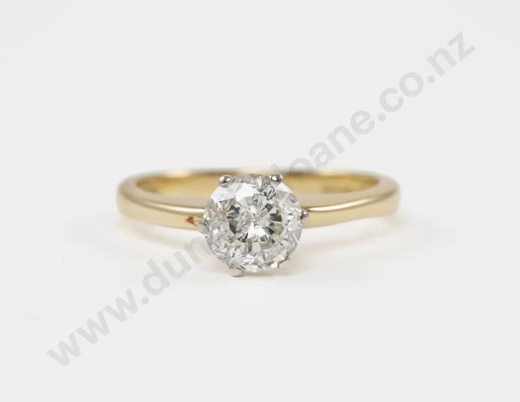 18ct Solitaire Diamond Ring Image 1++