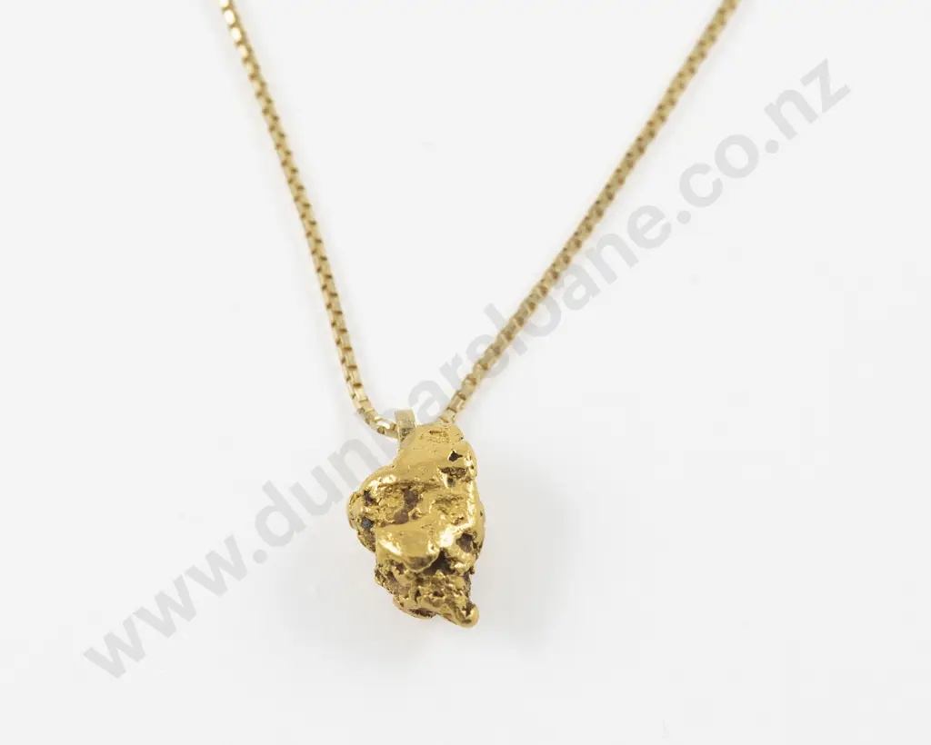 Alluvial Gold Nugget Pendant Image 1++