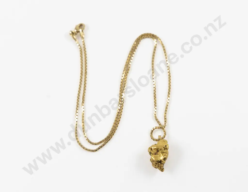 Alluvial Gold Nugget Pendant Image 1++