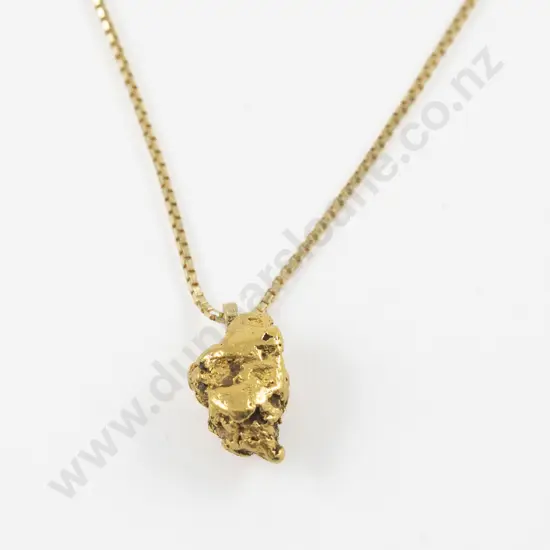 Alluvial Gold Nugget Pendant