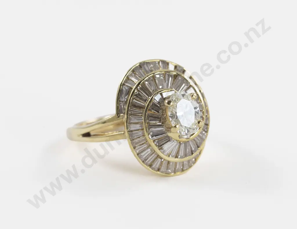 14ct 33Stone Diamond Cluster Ring Image 1++