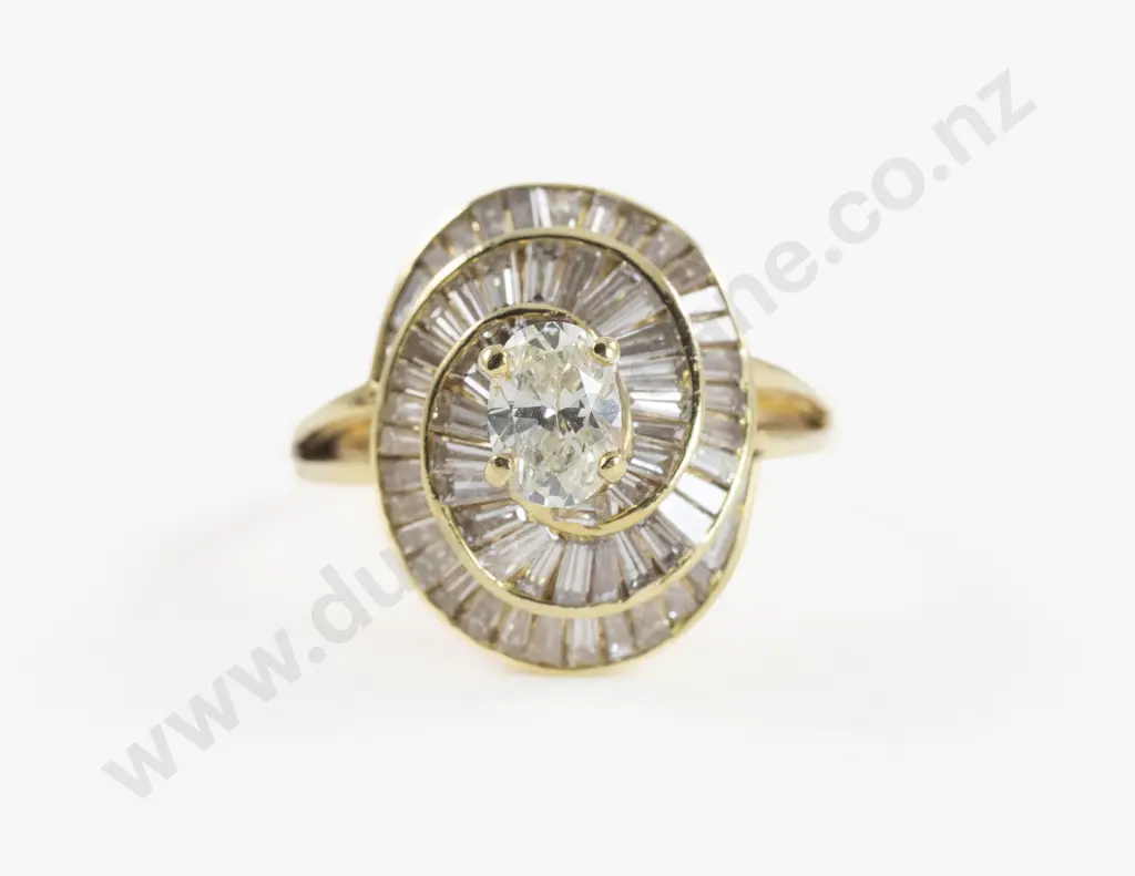 14ct 33Stone Diamond Cluster Ring Image 1++