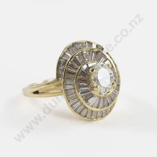14ct 33Stone Diamond Cluster Ring