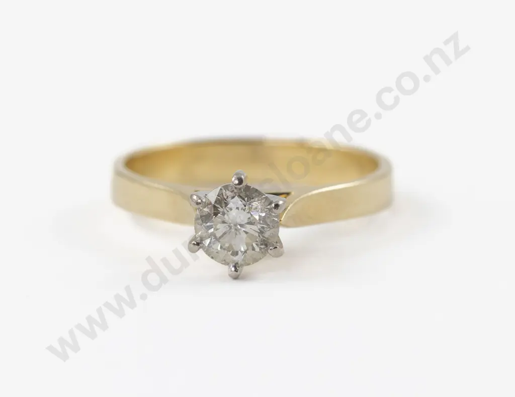 18ct Solitaire Diamond Ring Image 1++
