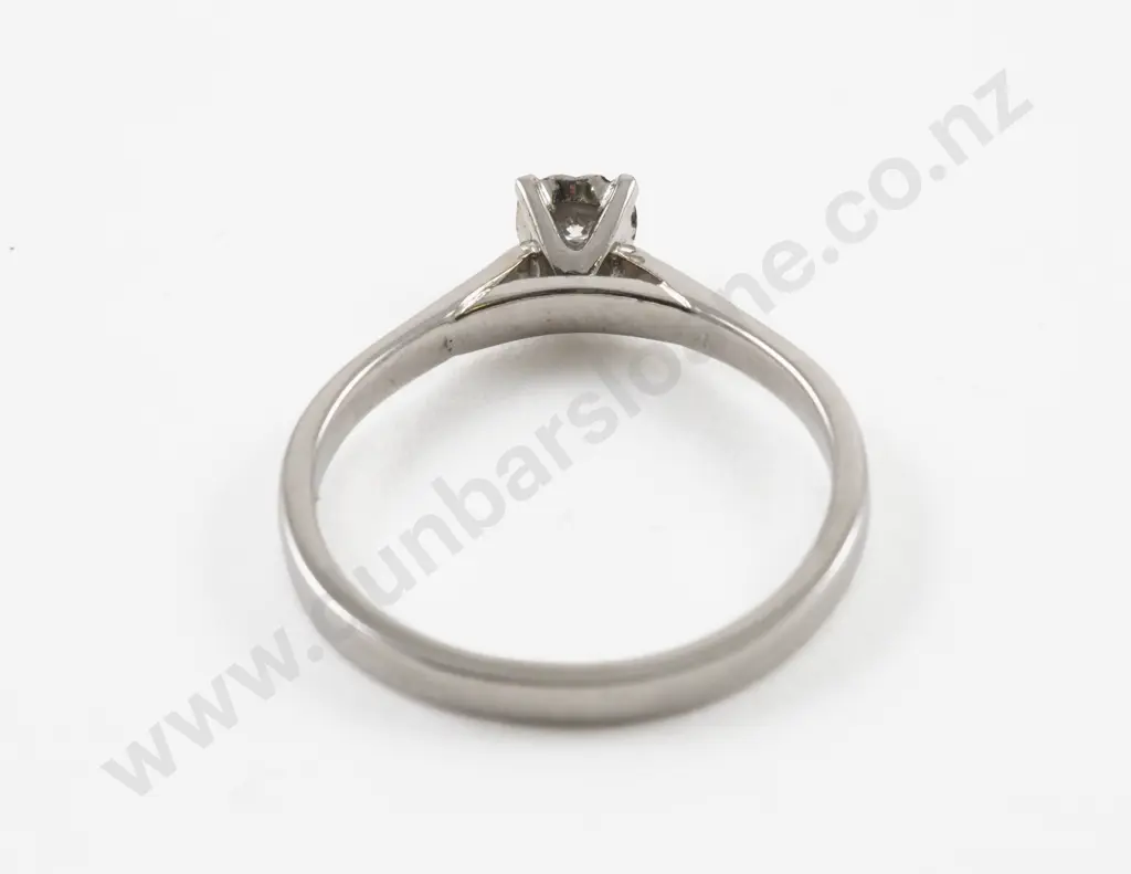 18ct White Gold Solitaire Diamond Ring Image 1++