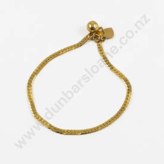 22ct Flat Fancy Link Bracelet