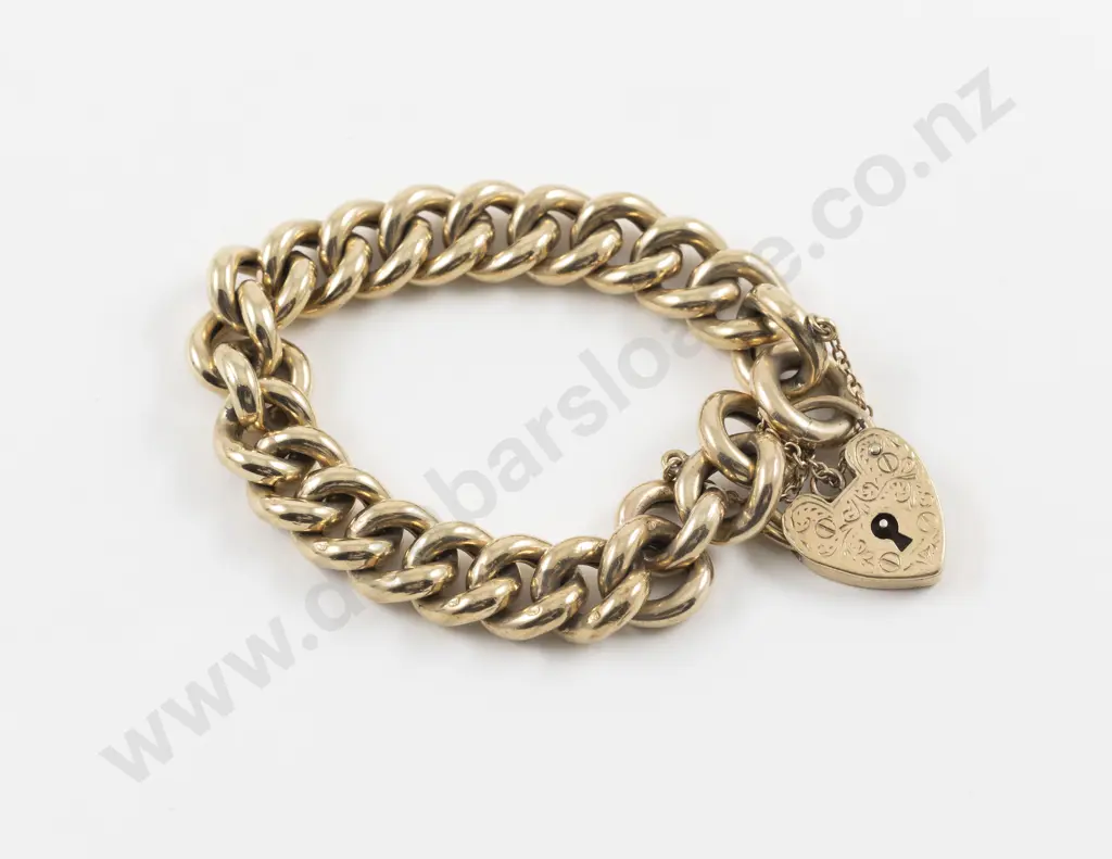9ct Fancy Curb Link Bracelet Image 1++
