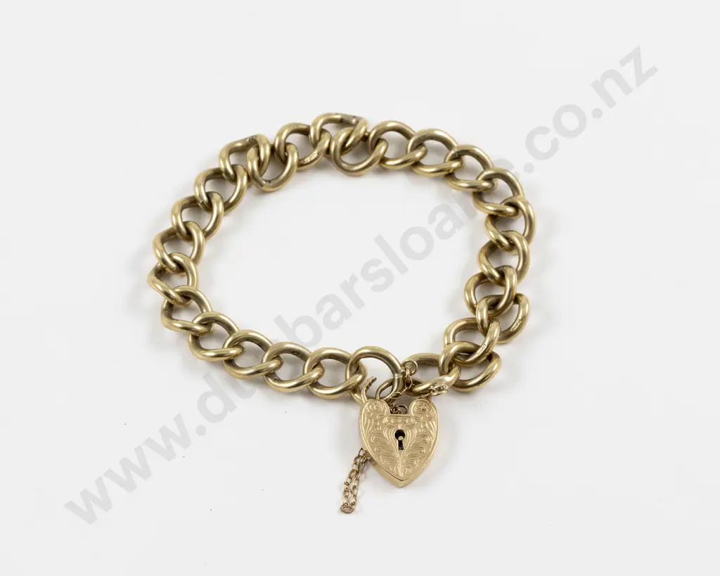 9ct Fancy Curb Link Bracelet Image 1++
