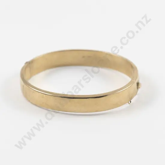 9ct Plain Hinged Snap Bangle