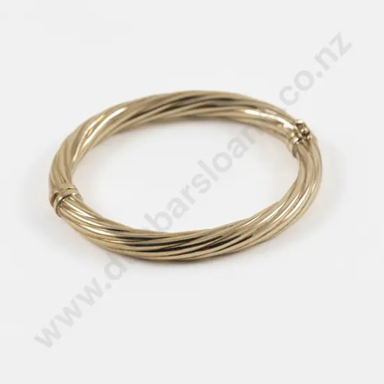 9ct Fancy Hinged Snap Bangle