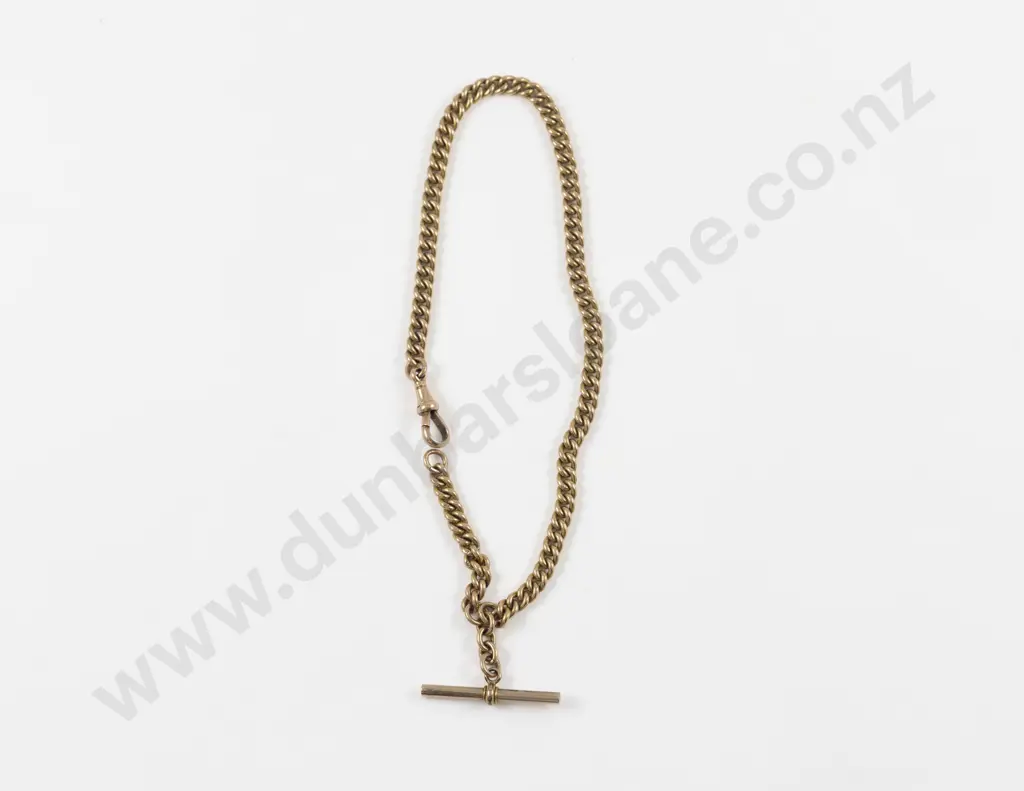 Victorian 15ct Curb Link Pocket Watch Fob Chain Image 1++