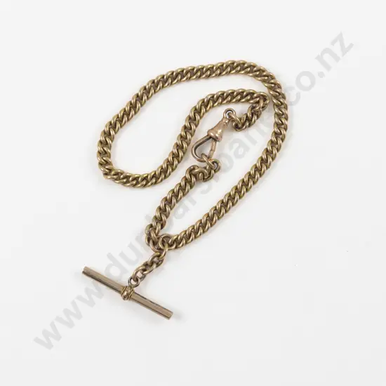 Victorian 15ct Curb Link Pocket Watch Fob Chain