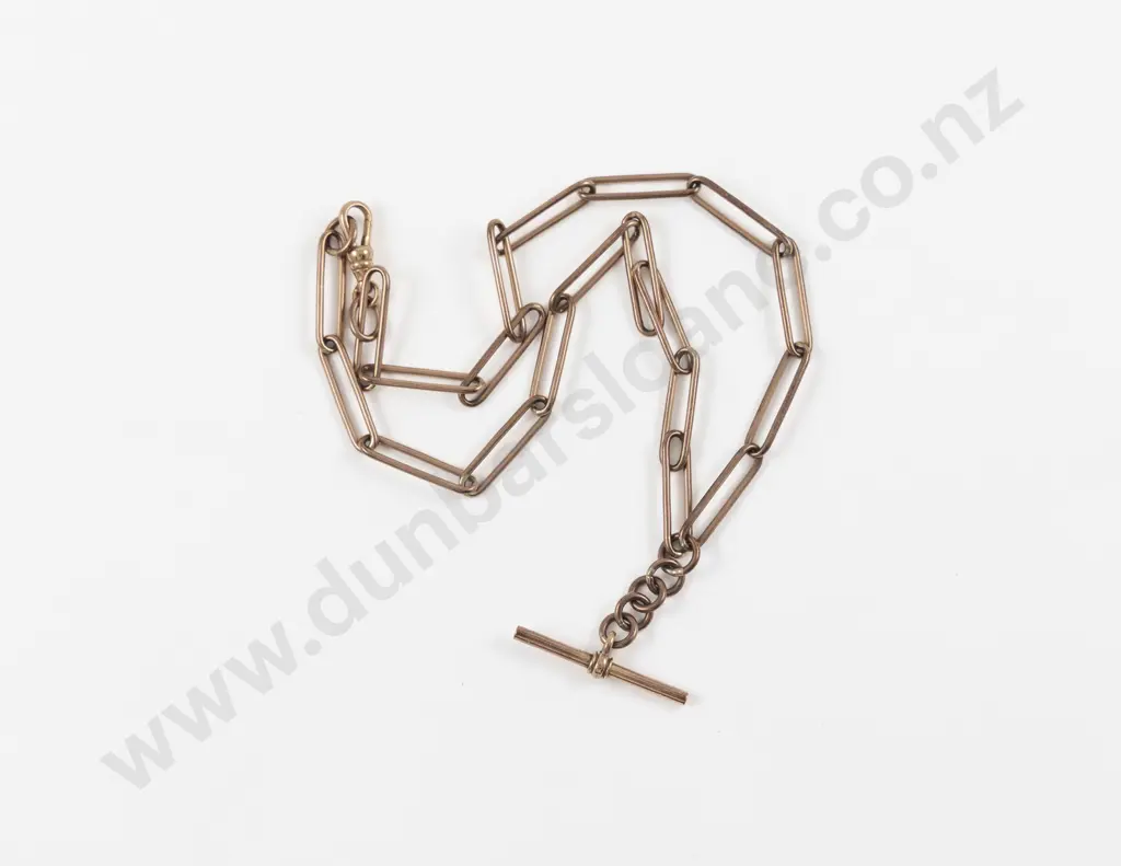 9ct Rail Link Albert Chain Image 1++