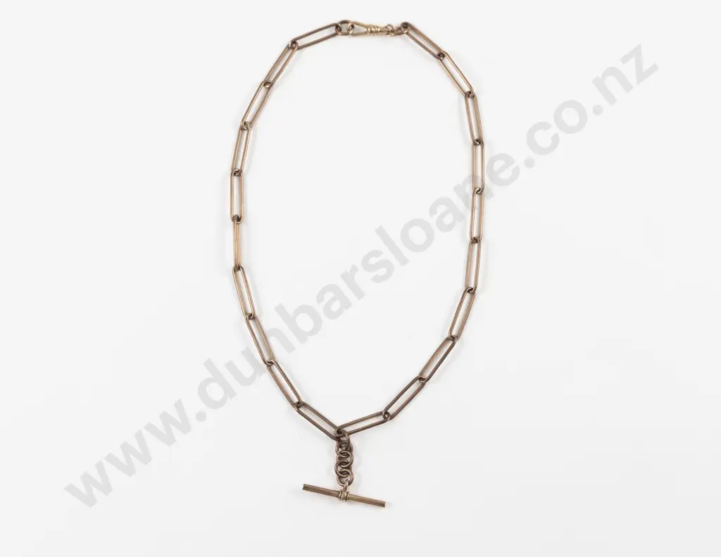 9ct Rail Link Albert Chain Image 1++