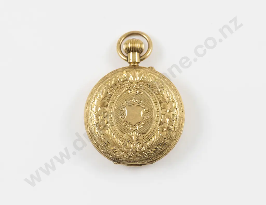 18ct Hunter Cased Lever Wind Pocket Watch Image 1++